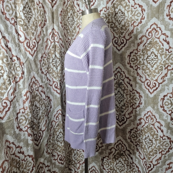 Moondance purple stripped cardigan - Picture 2 of 5
